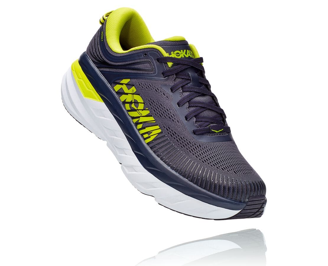 Hoka One One Bondi 7 Philippines - Men's Wide Running Shoes - Grey / Deep | EY8705462